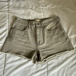 Madewell Relaxed Denim Shorts, Washed Grey, Size 26